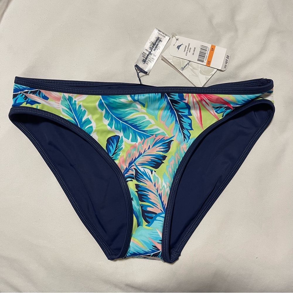 Tommy Bahama Reversible Blue and Green Tropical Bikini